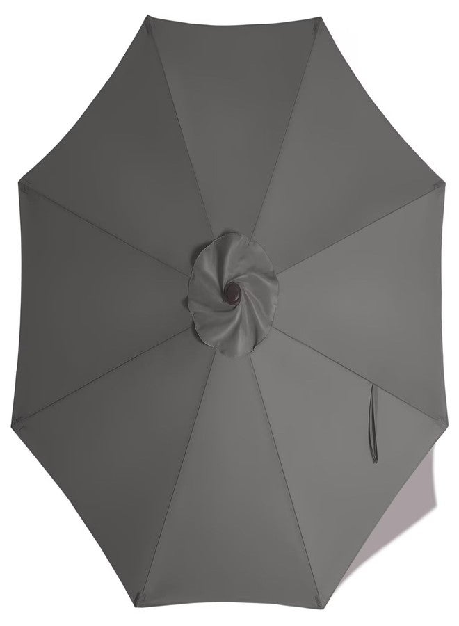 ABCCANOPY 9ft Outdoor Umbrella Replacement Top Suit 8 Ribs (Dark Gray) - Image 1